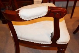 02972d - 3-English-Regency-Dining-Table-&-10-Ballon-Back-Chairs-23